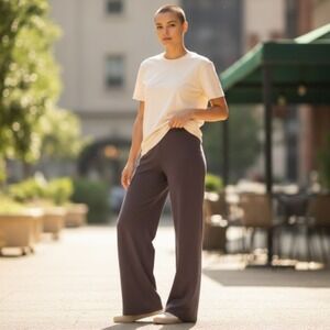 Worthington‎ Bootcut Pull On Pants Womens Size S Dark Brown Stretch Flared Leg